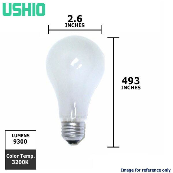 USHIO 300W BAH, INC115V-300W incandescent photo flood lamp