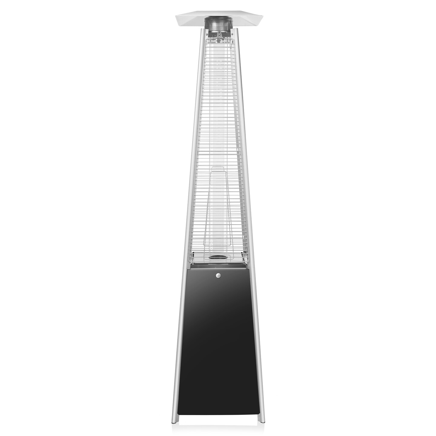 Casafield Outdoor Propane Patio Heater with Wheels - Modern Dancing Flame, Commercial &#x26; Residential, Uses Standard 20lb LP Gas Tank