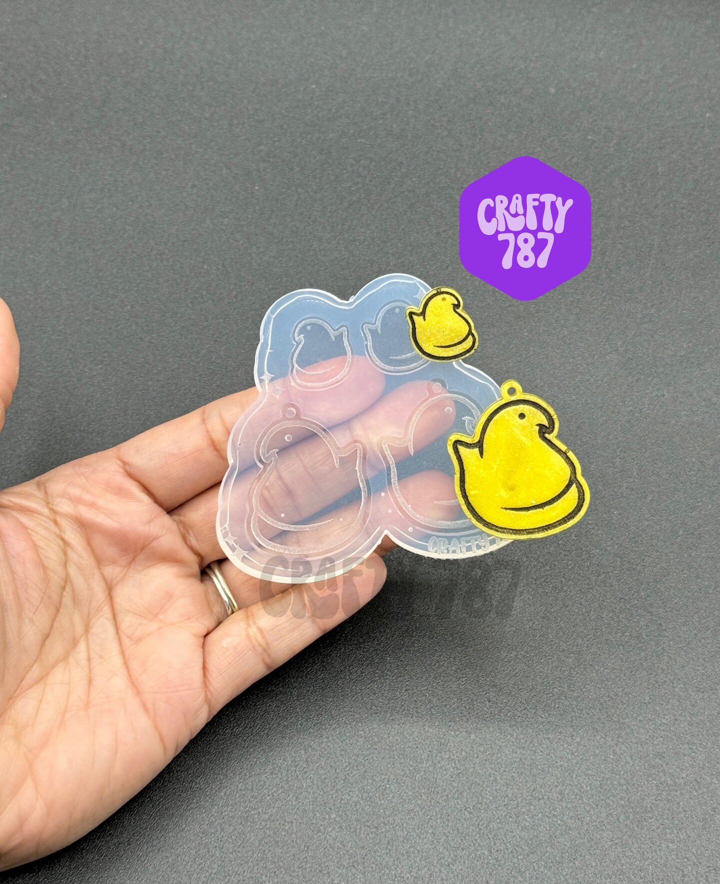 Peep Chick Dangle Earring Silicone Mold With Studs (C15)