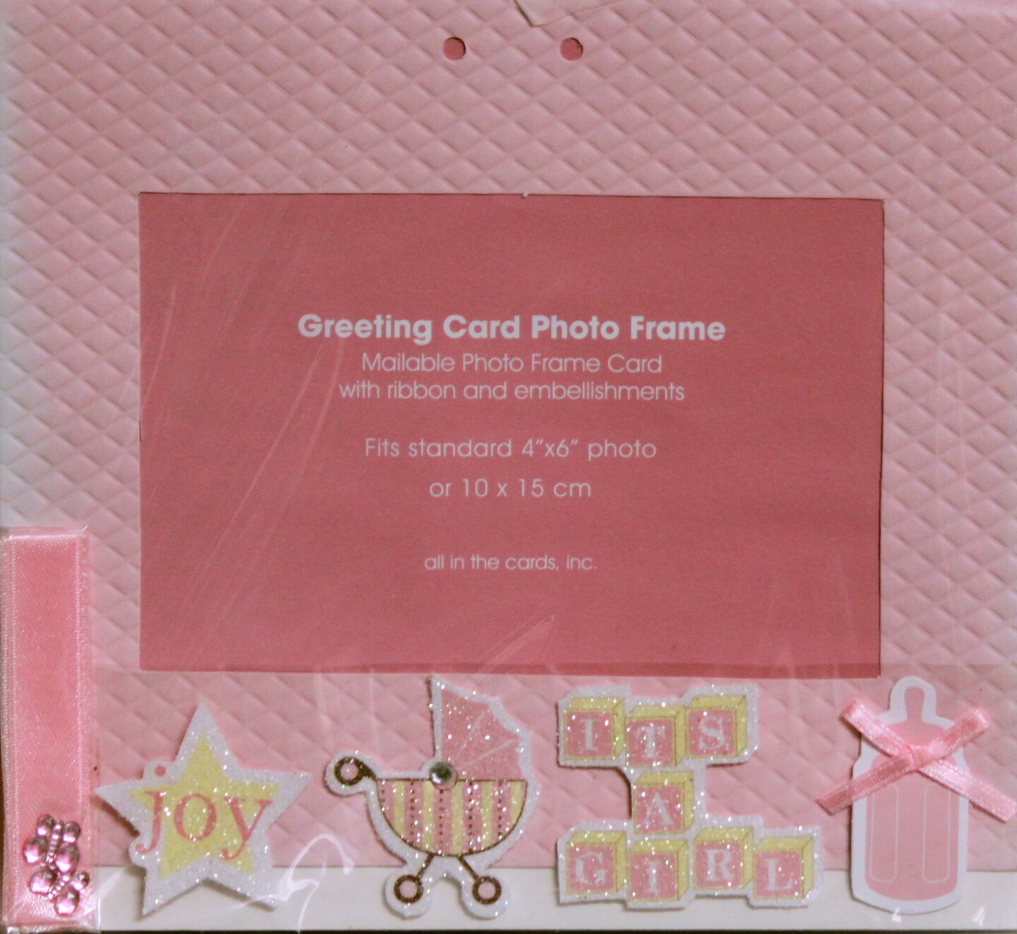 Designer D.I.Y. Baby Girl Photo Frame Greeting Card Kit