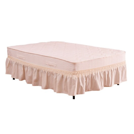 Around Bed 14&#x22; Elastic Wrap Ruffle Bed Skirt