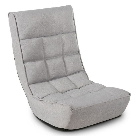 4-Position Adjustable Floor Chair Folding Lazy Sofa