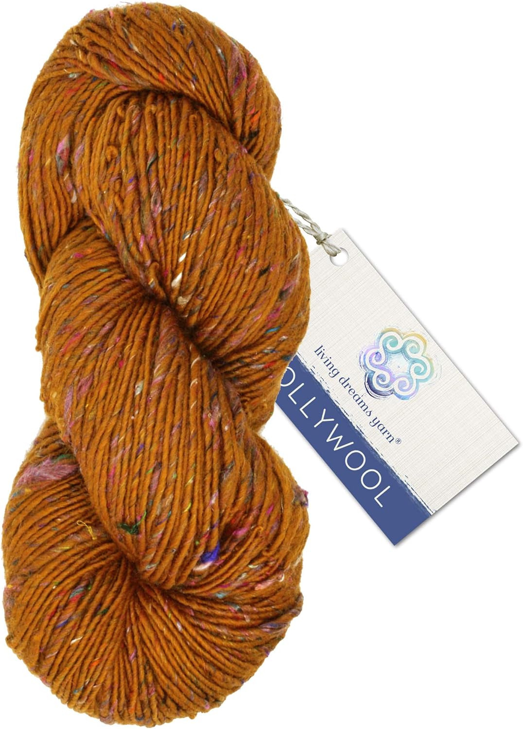 BOLLYWOOL SARI YARN - Merino Wool &#x26; Recycled Sari Silk. Single Ply Lopi Art Yarn. Pacific Northwest Homespun, Soft, Squishy. Color: Taj Mahal