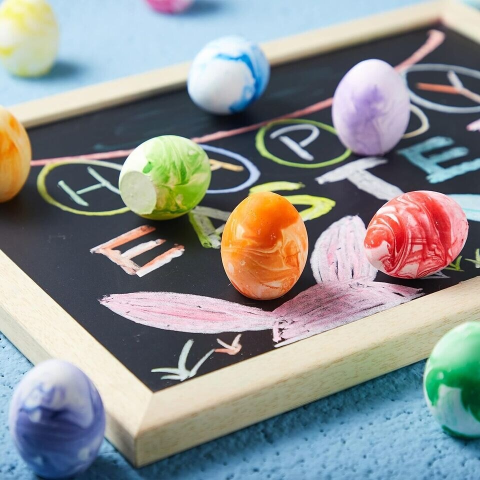 28 Pcs Easter Sidewalk Chalk Eggs Set Easter Eggs Chalks Easter Gifts for Kids