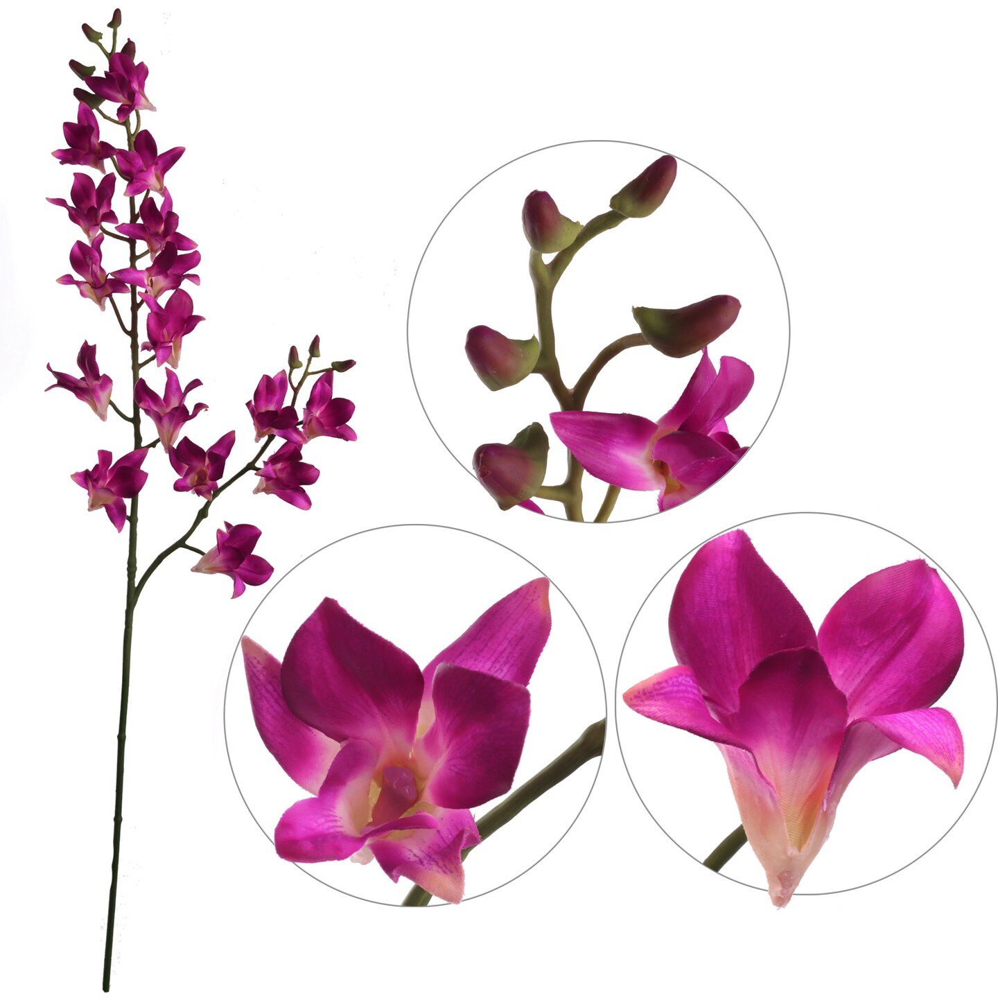 2-Pack Real Touch Purple Dendrobium Spray - Lifelike Floral Accents for Home Décor & Arrangements - Elegant Touch, Floral Home by Artificial Flowers
