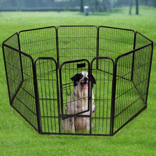 8 Panel Heavy Duty Pet Playpen Dog Exercise Pen Cat Fence