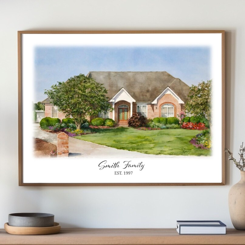 Watercolor House offers from Photo, Personalized First Home Gift, Custom Housewarming Gift, House Portrait