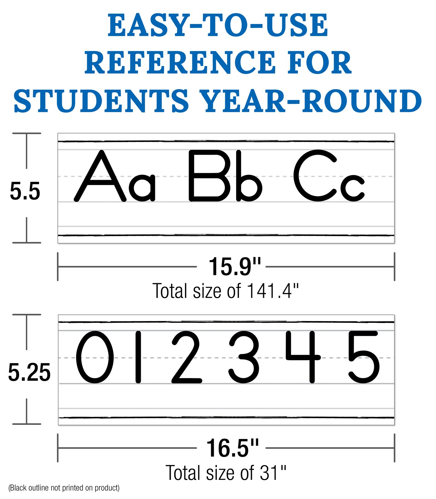 Carson Dellosa 52-Piece Farmhouse Manuscript Alphabet and Number Line Bulletin Board Set, Alphabet and Number Line, Phonics Posters, and Modern Farmhouse Classroom Cutouts, Farmhouse Classroom Decor