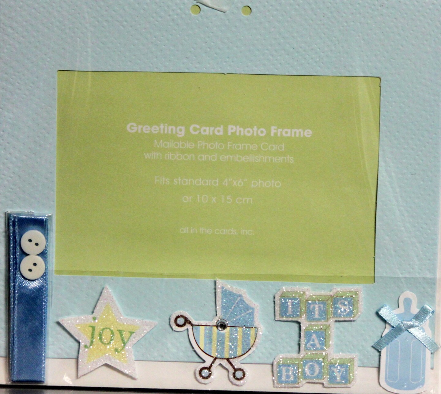 Designer D.I.Y. Baby Boy Photo Frame Greeting Card Kit