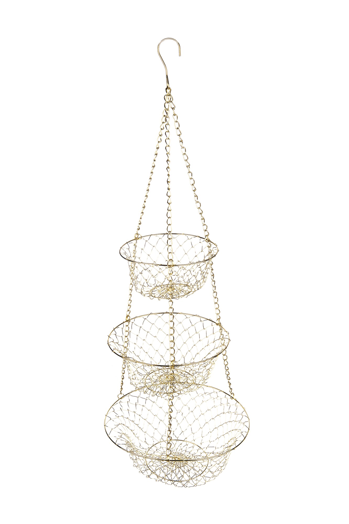 Silver Gold Wire Hanging Basket