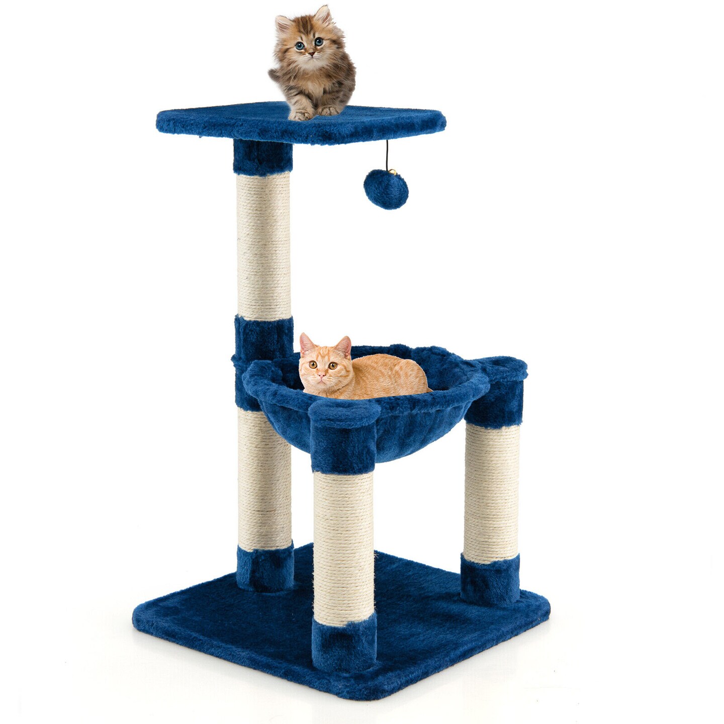 Multi-level Cat Tree with Scratching Posts and Cat Hammock