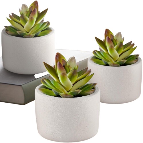 Beautiful Fake Succulents for Home Decor Set of 3