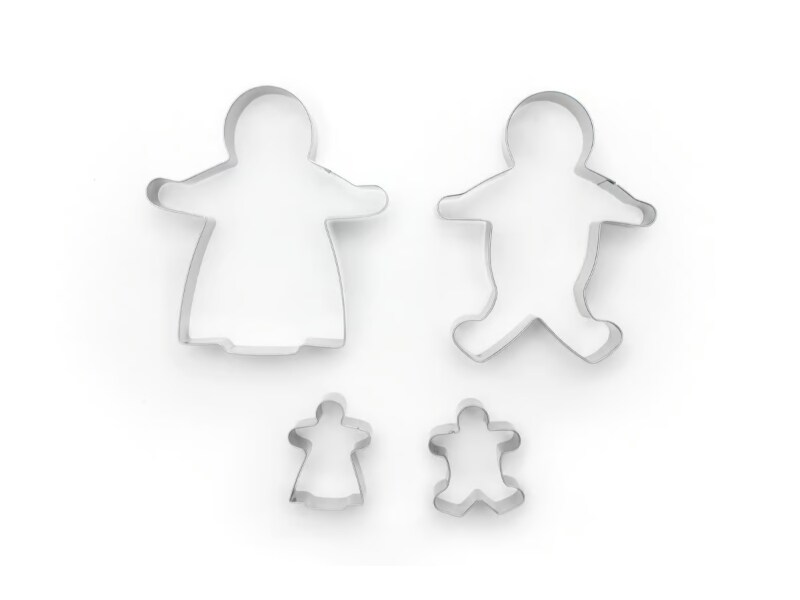 Stainless Steel Santa Cookie Cutter Set