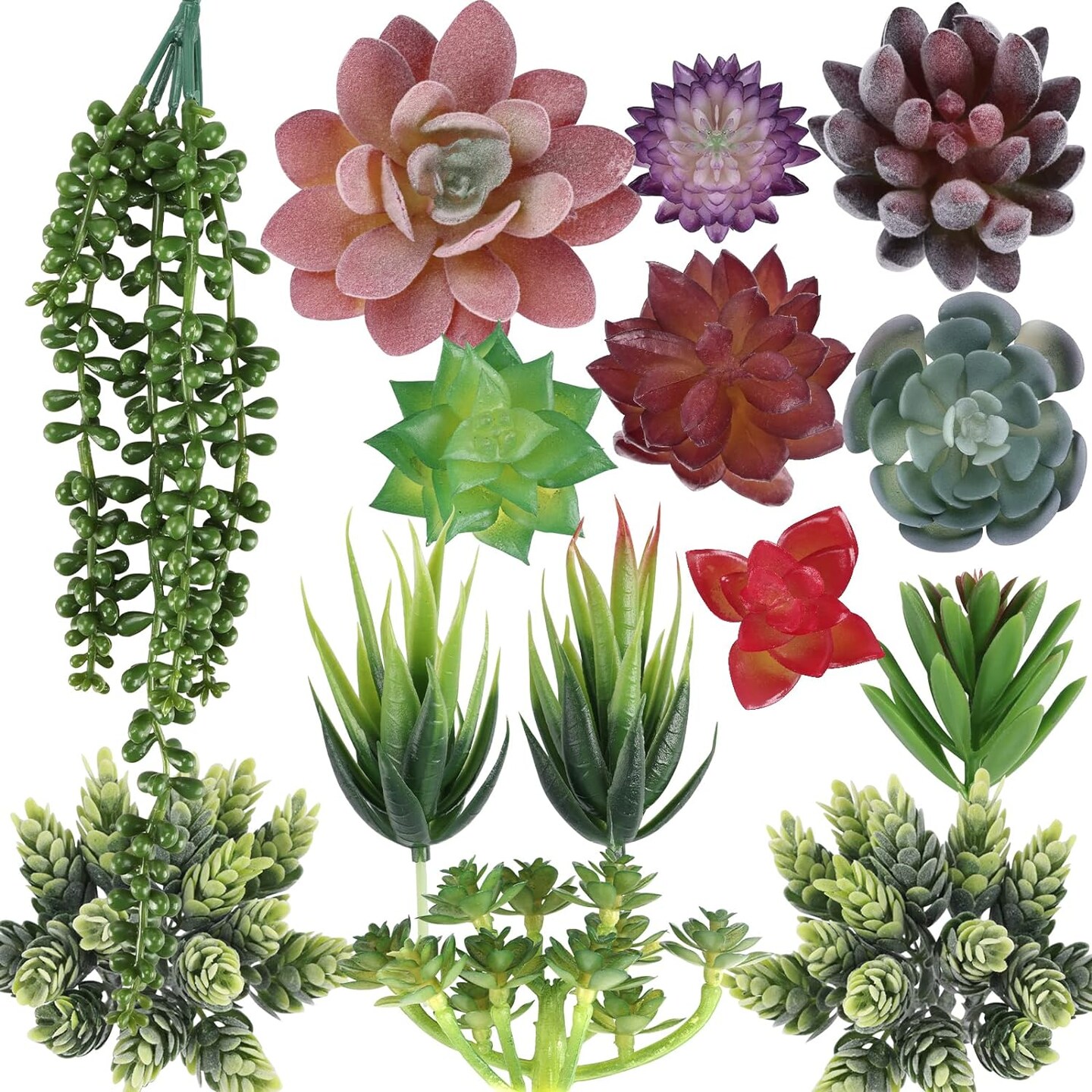 Realistic Succulent Plants for Home Decorations 14 pcs