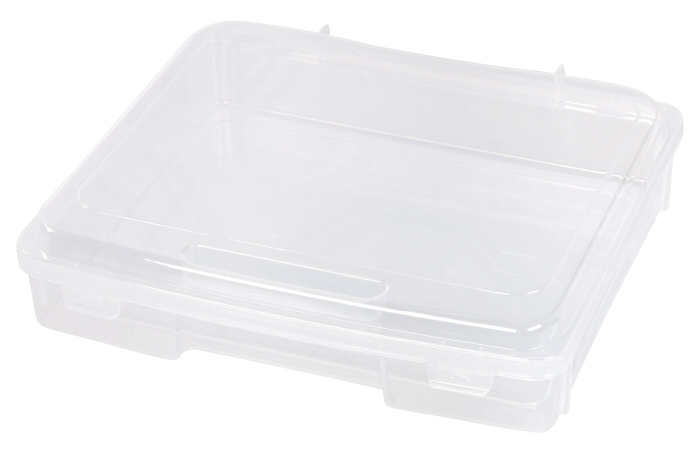 IRIS USA Fits 8.5" x 11" Plastic Portable Project Case, Board Games Storage Container, Clear