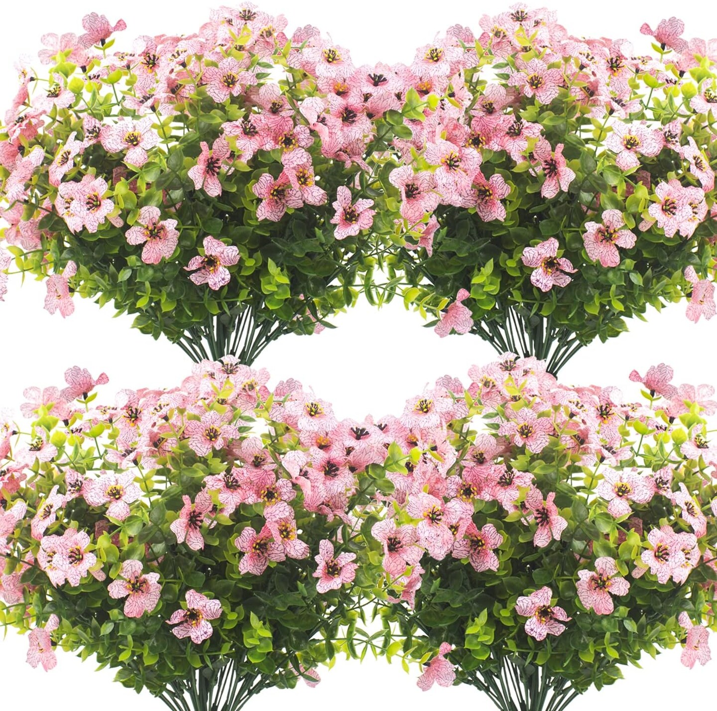 10 Bundles UV Resistant Artificial Flowers for Outdoor D&#xE9;cor