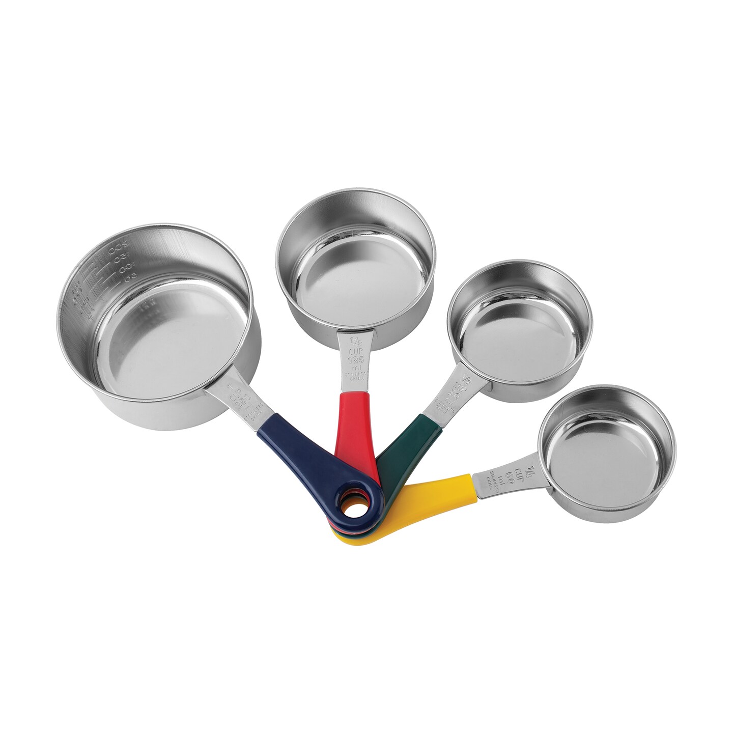 Standard Size Color Handle Set of 4 Measuring Cups