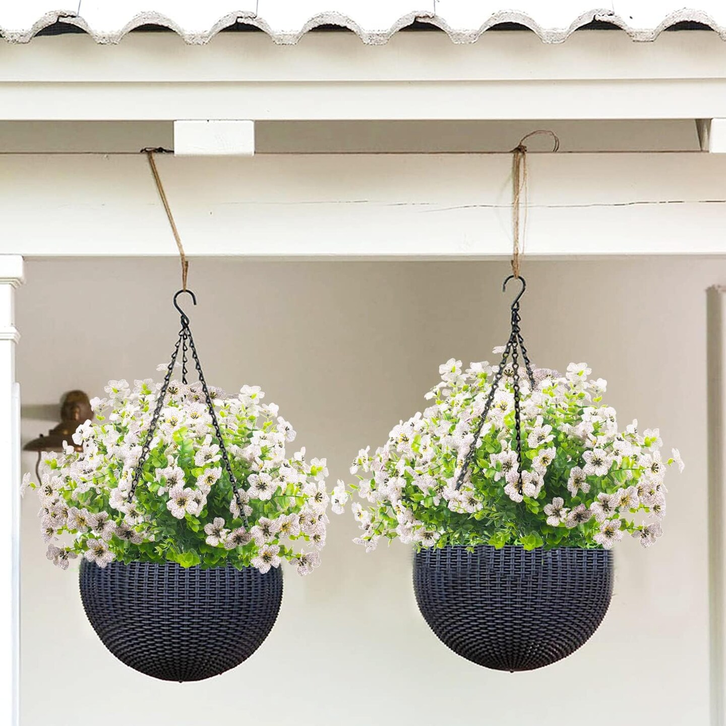 10 Bundles UV Resistant Artificial Flowers for Outdoor D&#xE9;cor