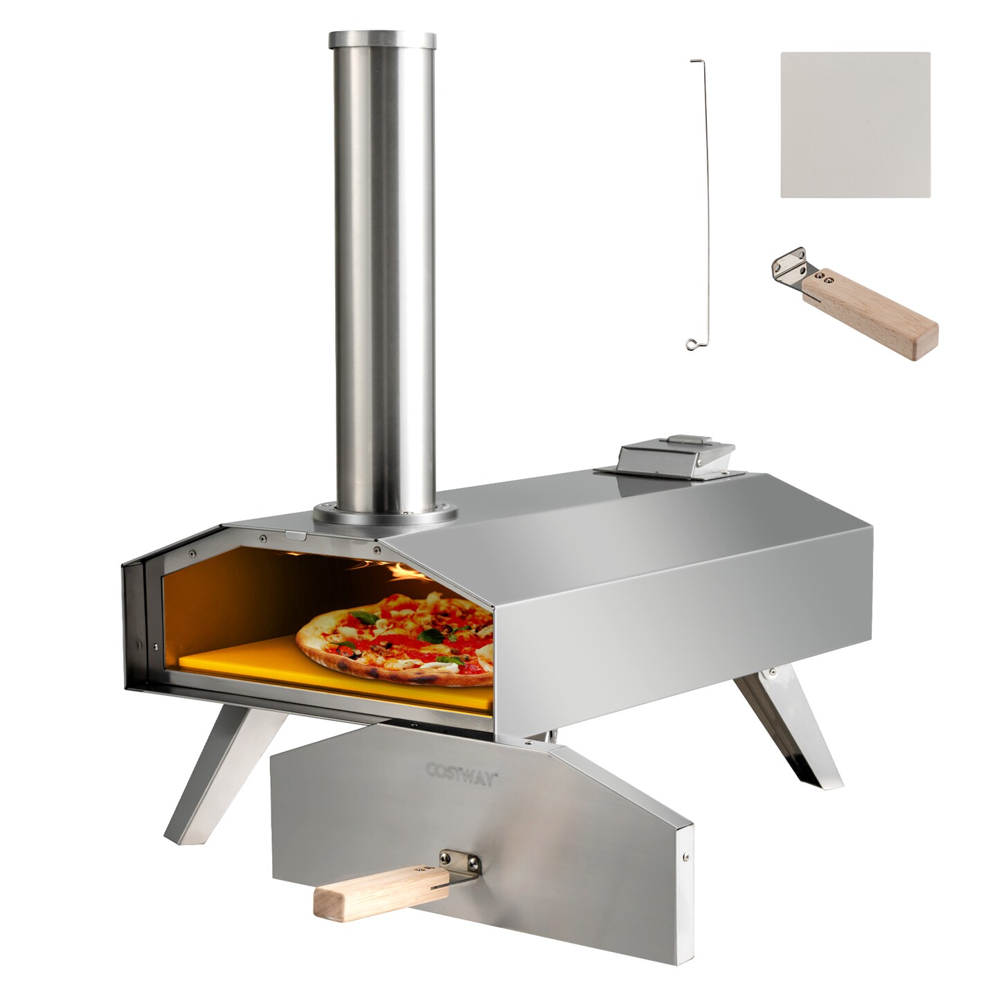 Wood Pellet Pizza Oven Pizza Maker Portable Outdoor Pizza Stone