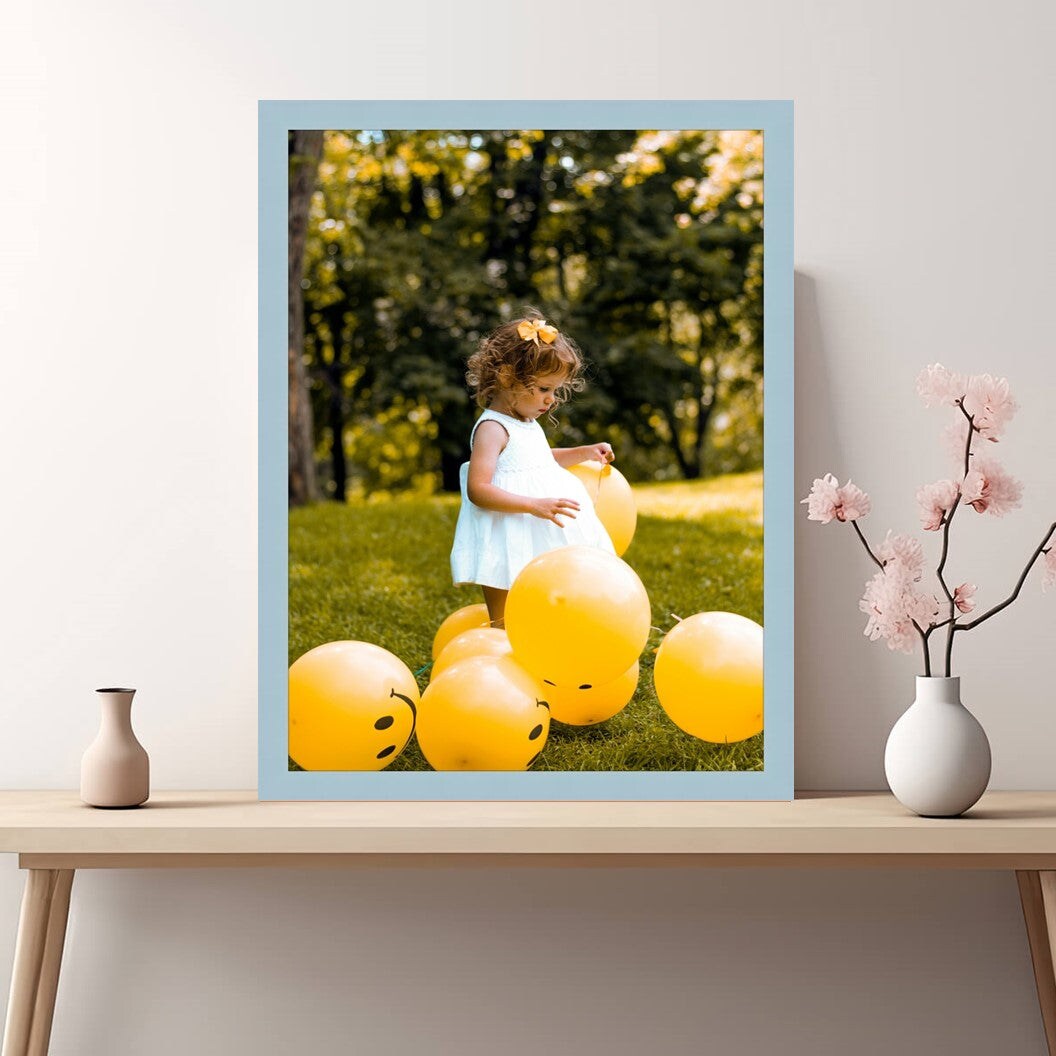 Baby Blue Picture Frame Modern Popular Custom Size Framing