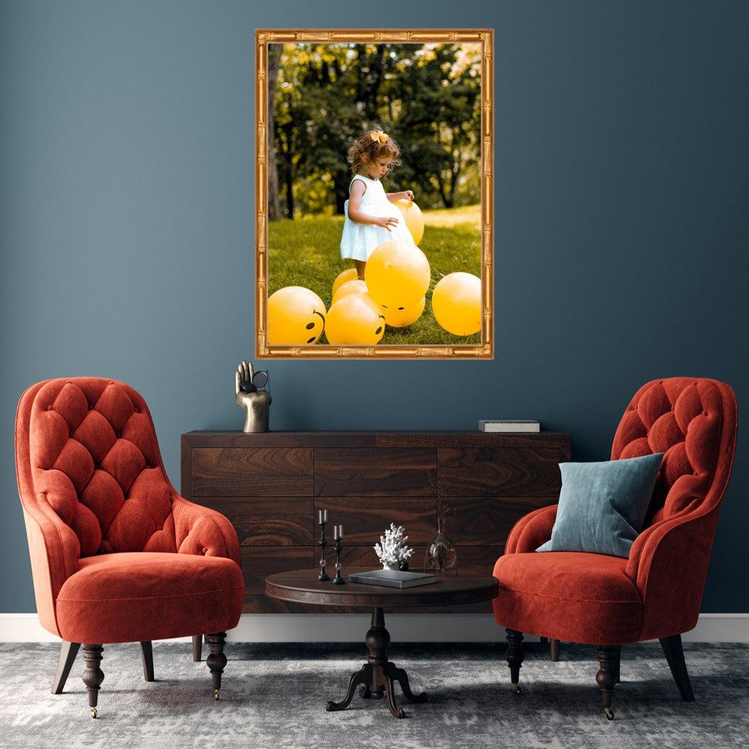 Gold Bamboo Picture Frames Gallery Wall Hanging