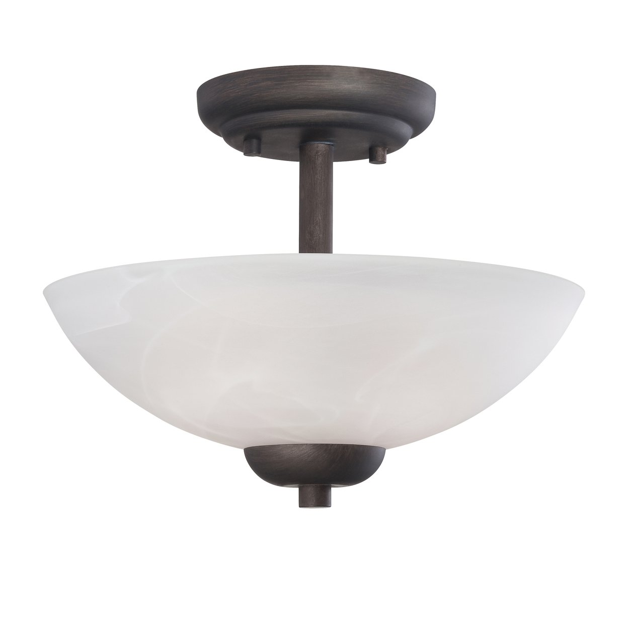 Tia 11.75 Wide 2-Light Semi Flush Mount - Painted Bronze