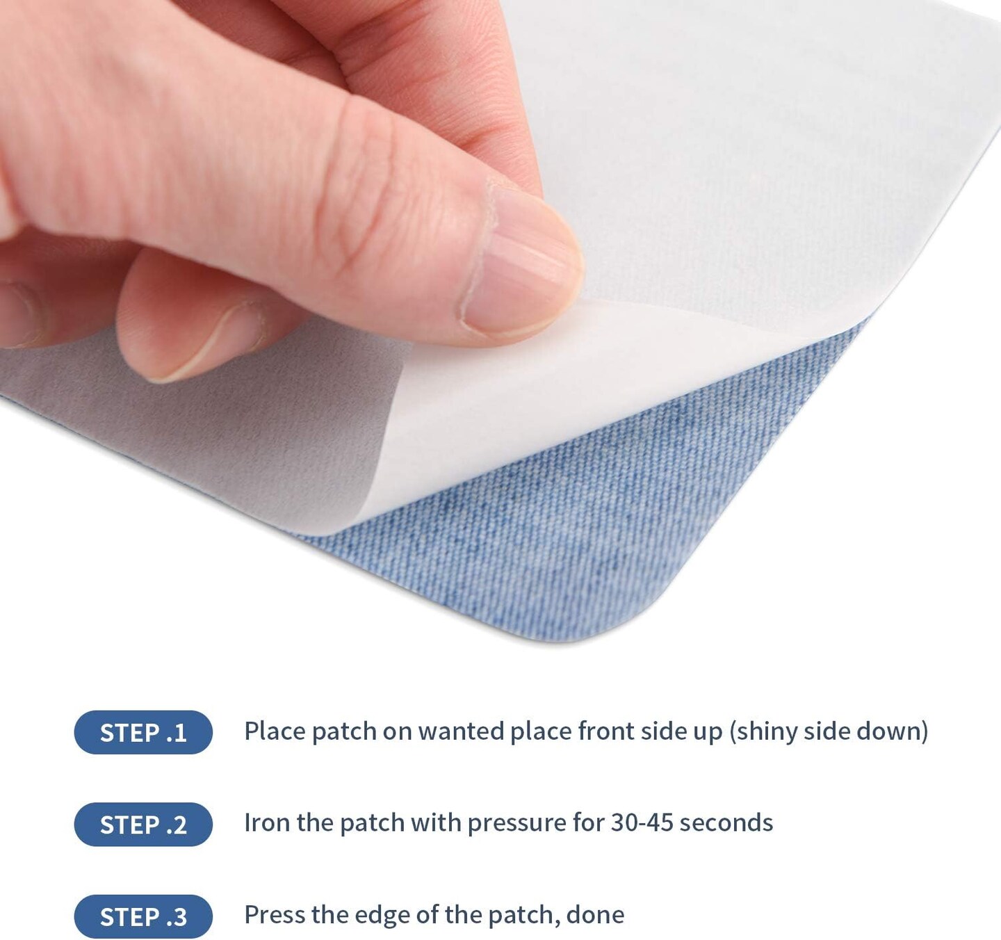30 Pieces Iron on Patches for Clothing Repair Fabric Patches Iron on for Denim Jean Repair Patch Decorating Kit Repair Canvas Fabric for Puffer Down Jacket (Classic Colors)