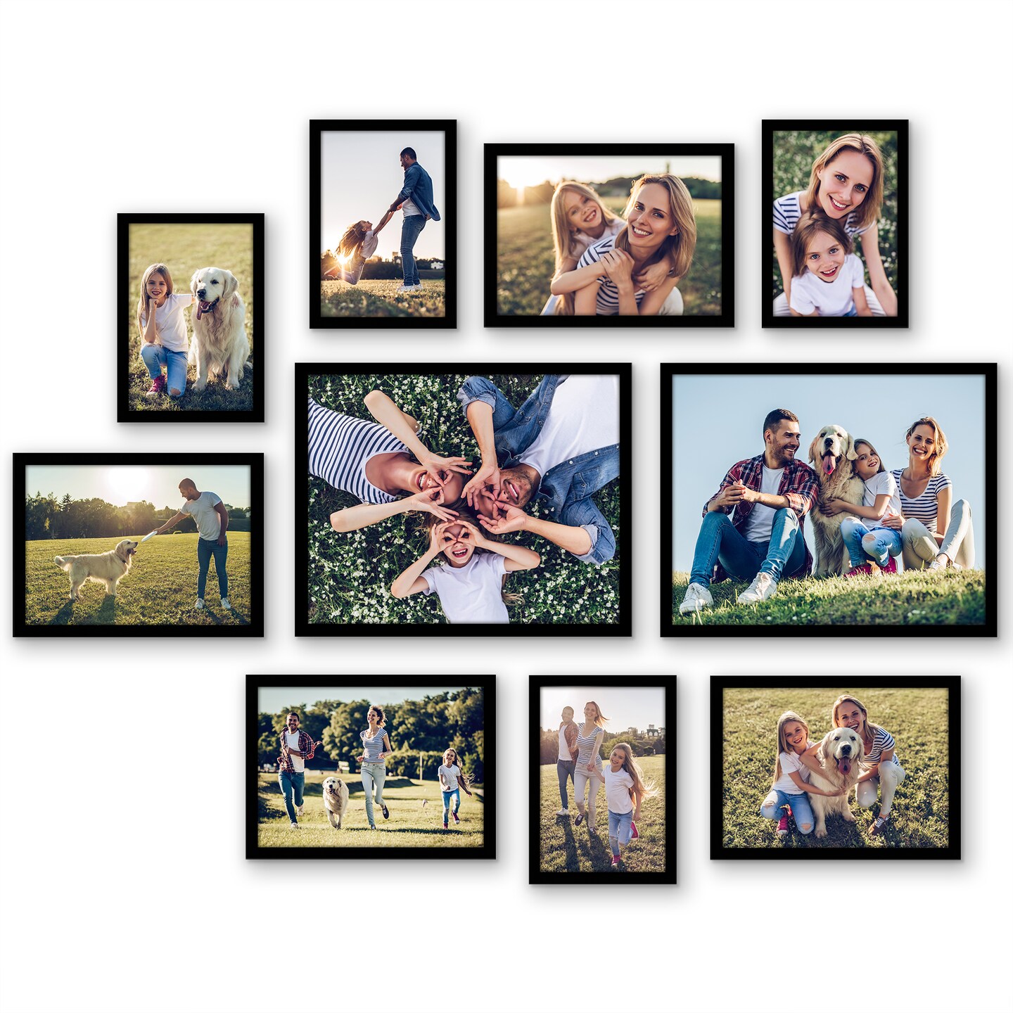 Americanflat Set of 10 Picture Frames - Gallery Wall Frame Set with Two 8x10, Four 5x7, and Four 4x6 Frames