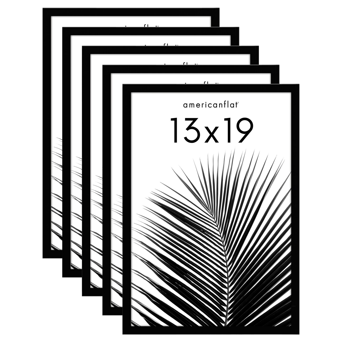 Americanflat 5 Pack of Picture Frames - Plexiglass Cover