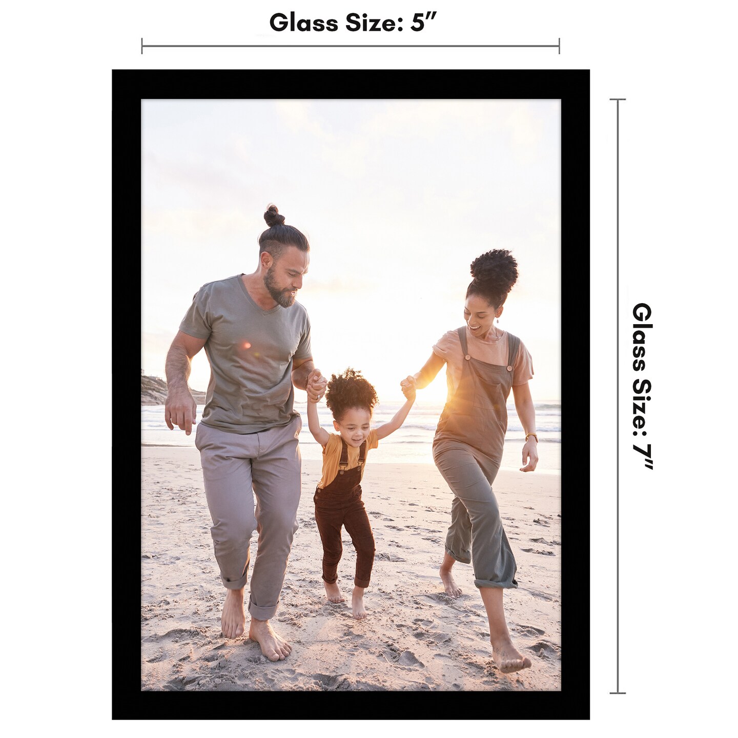 Americanflat Picture Frame - Modern Design, Shatter-Resistant Glass, Dual Sawtooth Hangers, Ideal for Home and Office Decor