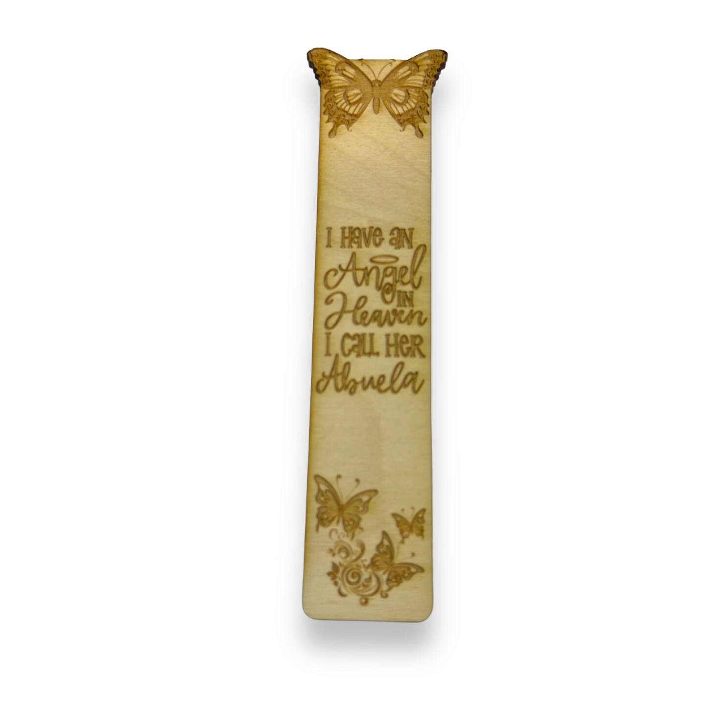 Bookmark - I have an angel in heaven I call her Abuela - Birch wood Bookmark - I have an angel in heaven I call her Abuela - Birch wood