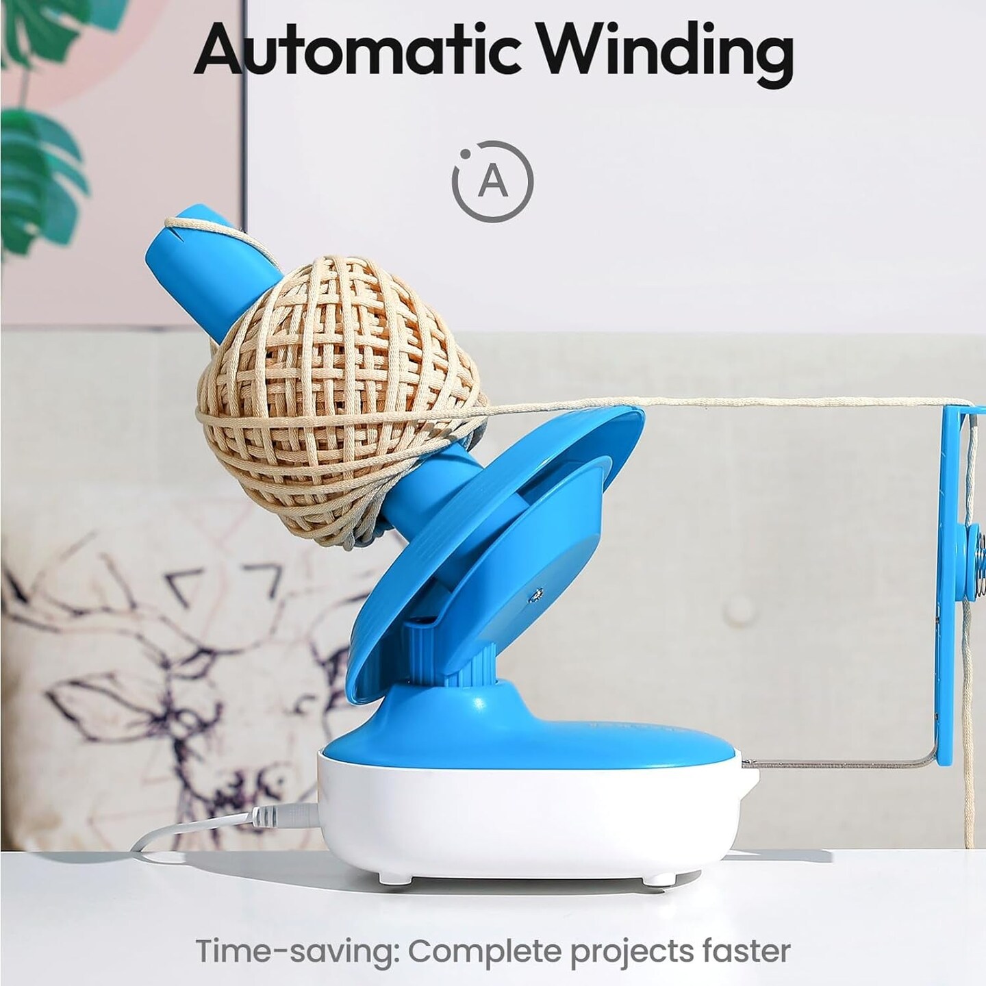 Yarn Winder for Crocheting &#x26; Knitting, Electric Yarn Winder Automactic Yarn Winder Large Capacity 10Oz, Stepless Speed (2 Min/Ball), Yarn Spinner Crochet Tools Knitting Supplies