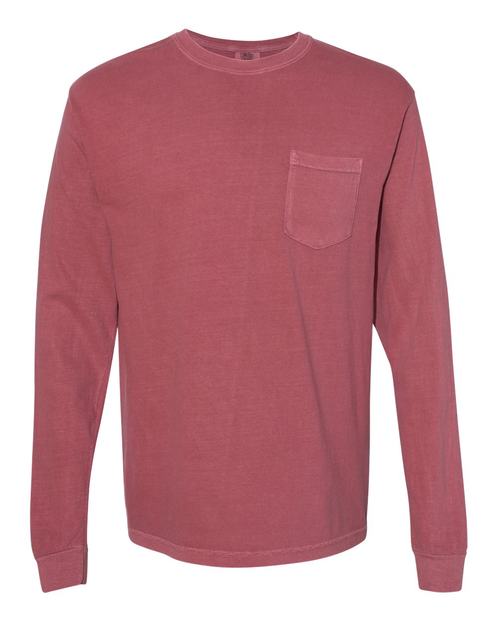 Comfort Colors Garment-Dyed Heavyweight Crewneck Long Sleeve Pocket T-Shirt