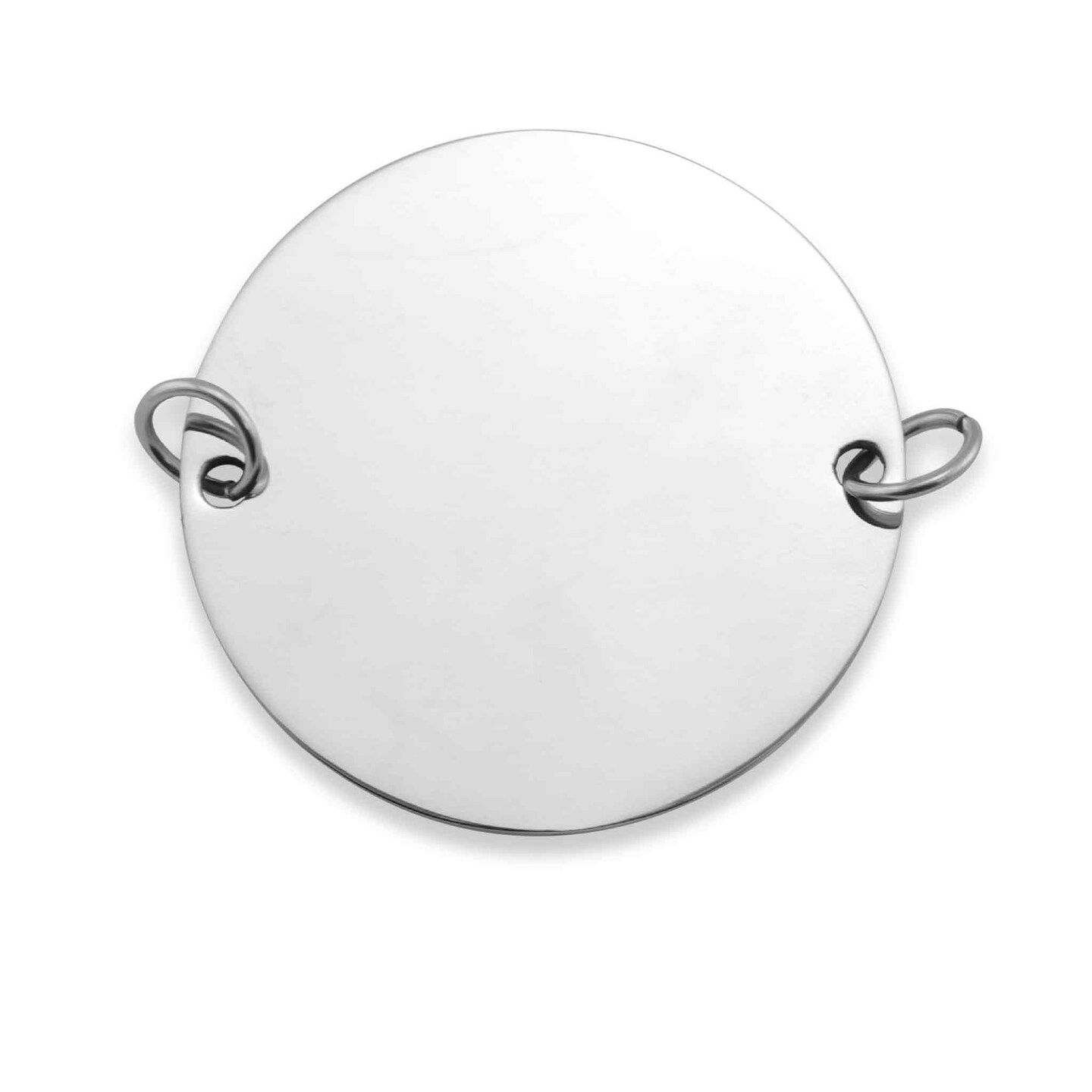 10 Pack - Polished Blank Stainless Steel Round Pendant