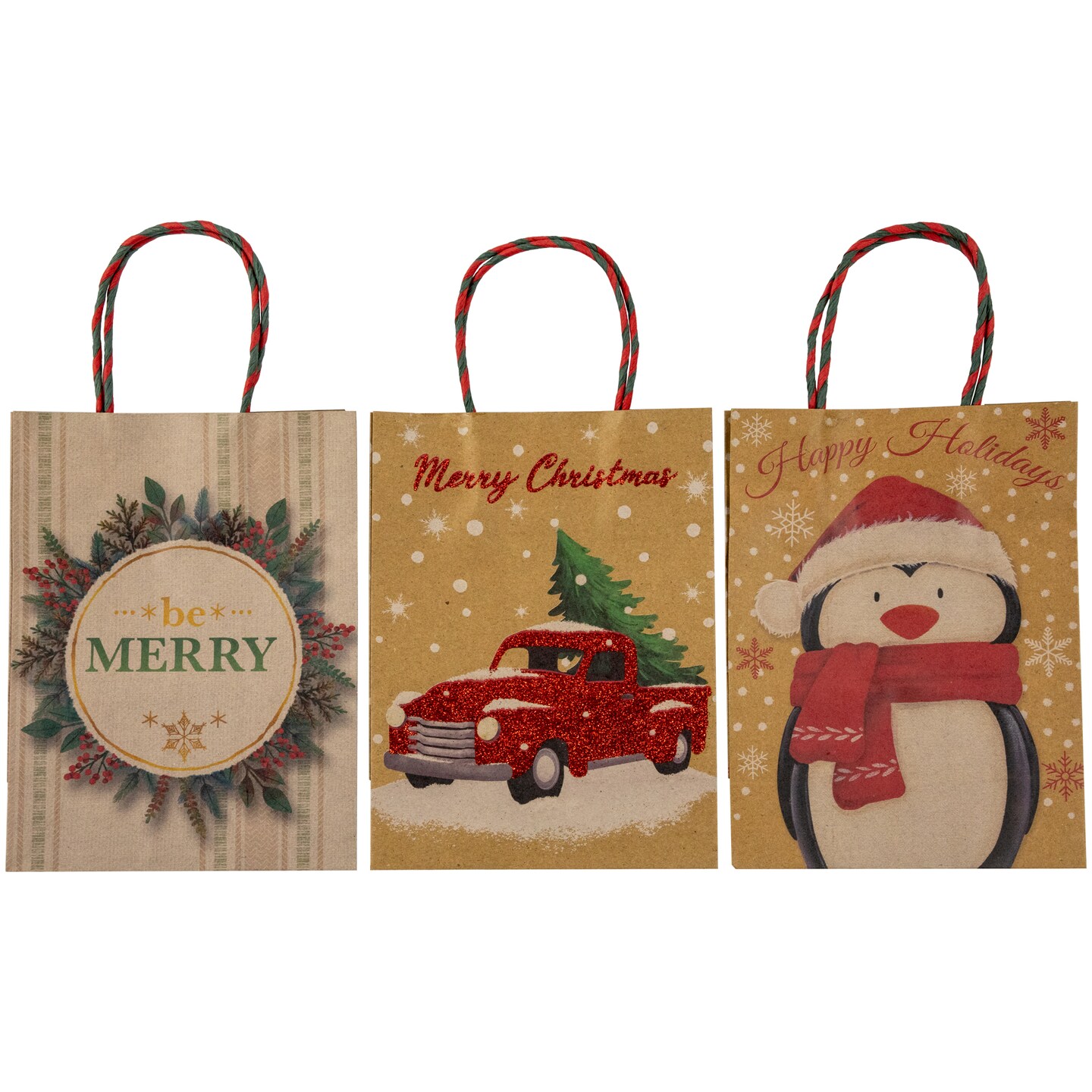Northlight 20Count Assorted Paper Christmas Themed Gift Bags Michaels