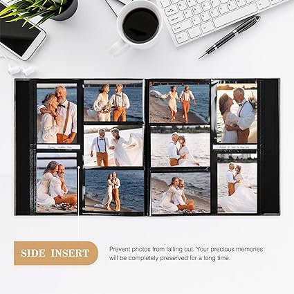 potricher Photo Album 4x6 1000 Photos Linen Hardcover Large Capacity for  Family Wedding Anniversary Baby Vacation (White, 1000 P