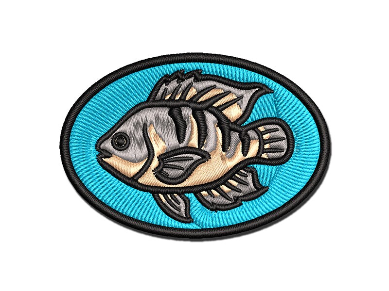 Tilapia Fish Fishing Multi-Color Embroidered Iron-On Patch Applique