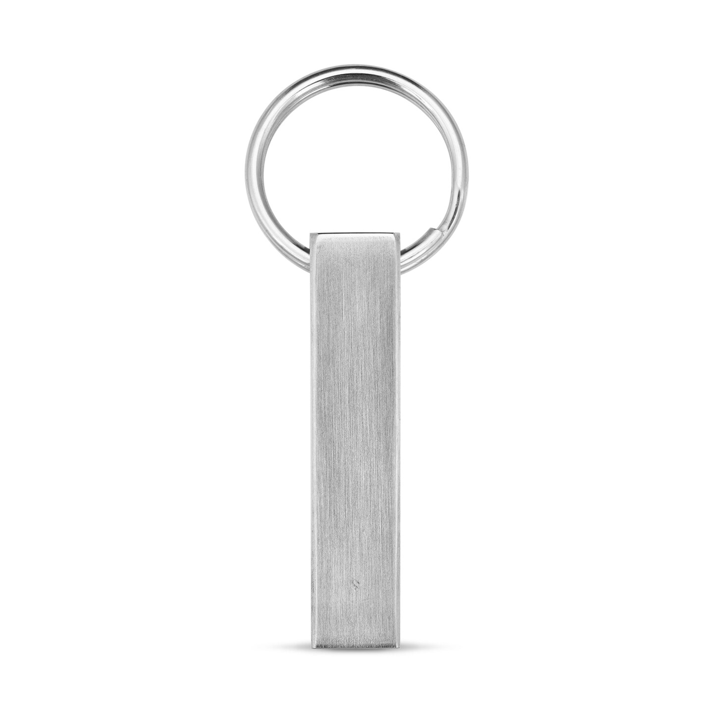 10 Pack - Stainless Steel Blank 4 Sided Keychain