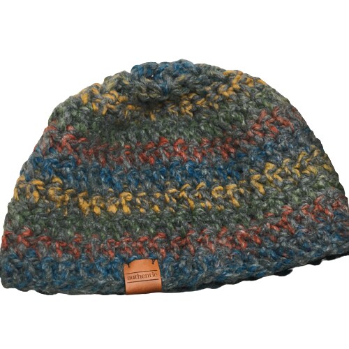 Handmade Multicolor Unisex Crochet Hat Handmade Crochet Colorful Scrap Yarn Beanie | MakerPlace by  main image 4