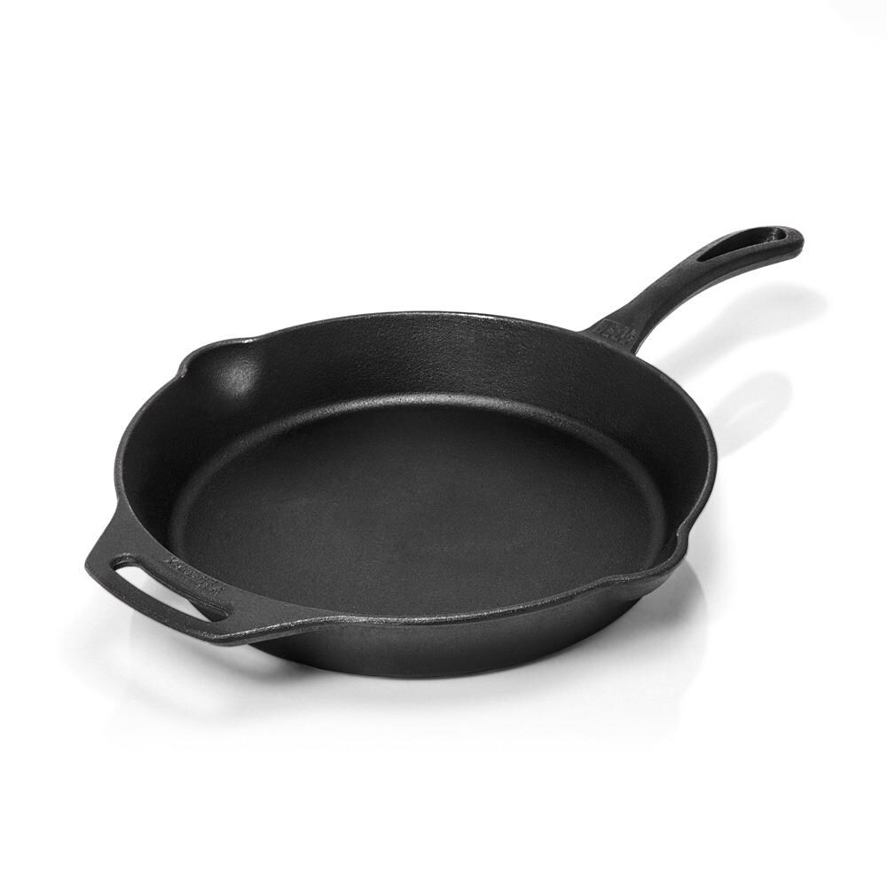 Petromax Cast Iron Fire Skillet for Kitchen or Camping, Pre-Seasoned Cookware for Campfire or Home Oven and Stove, Conducts Heat Evenly, Long Handle