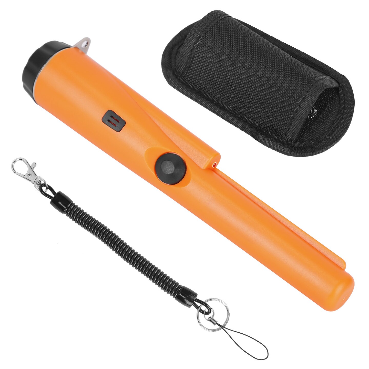 Handheld Metal Detector Pinpointer Orange Waterproof Sensitive Probe Wand 9V