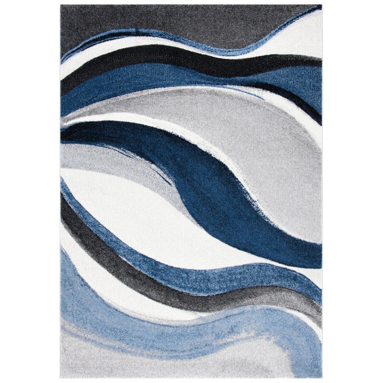 Safavieh Hollywood Collection Hlw766F Grey / Blue Rug Modern Area Rug Carpet