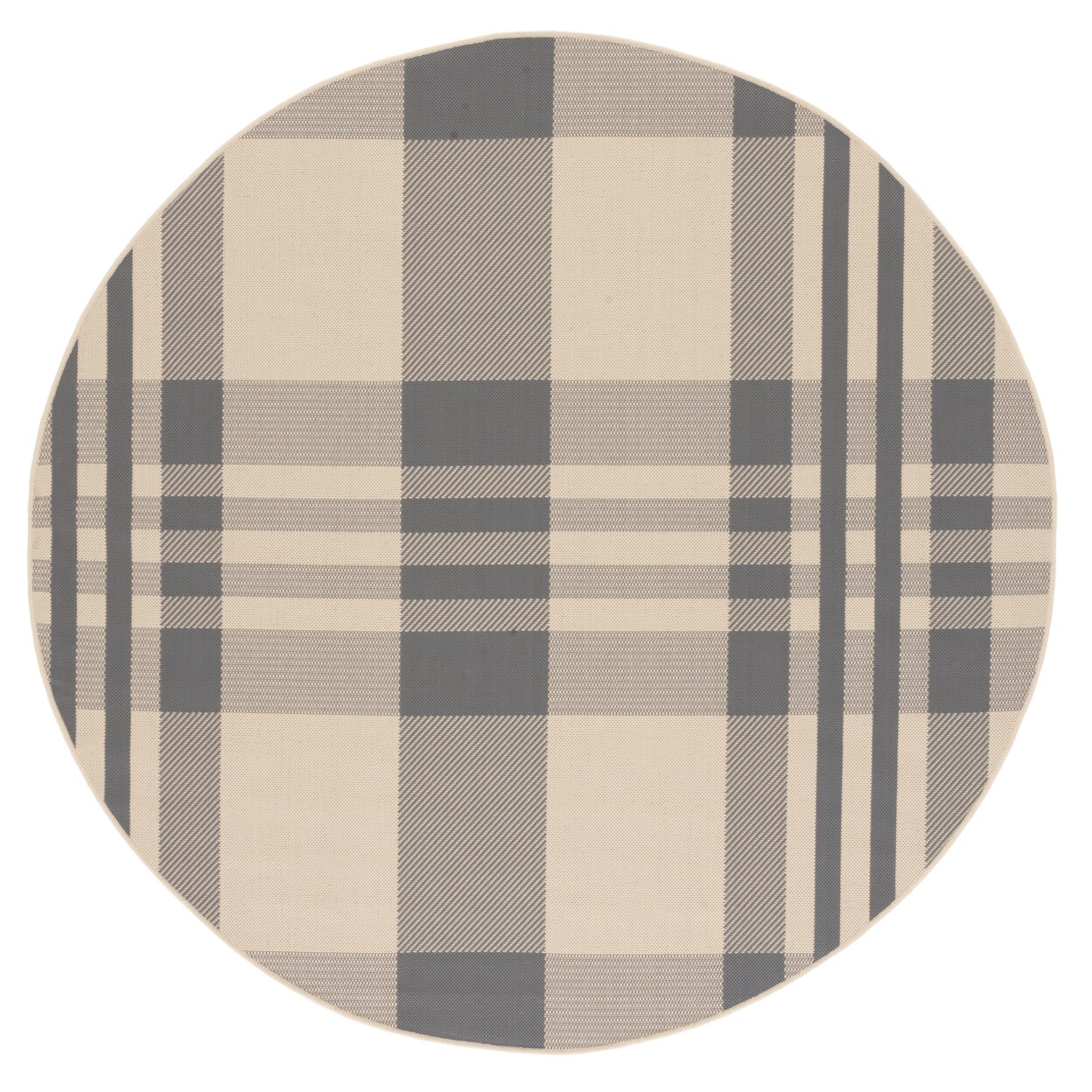 Black & Bone Plaid Outdoor Rug - Safavieh.com