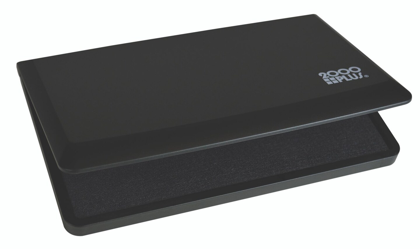 2000 PLUS Stamp Pad for Traditional Style Stamps, Felt, Black Ink, Size #2, 3-1/4" x 6-1/4", 1 Each