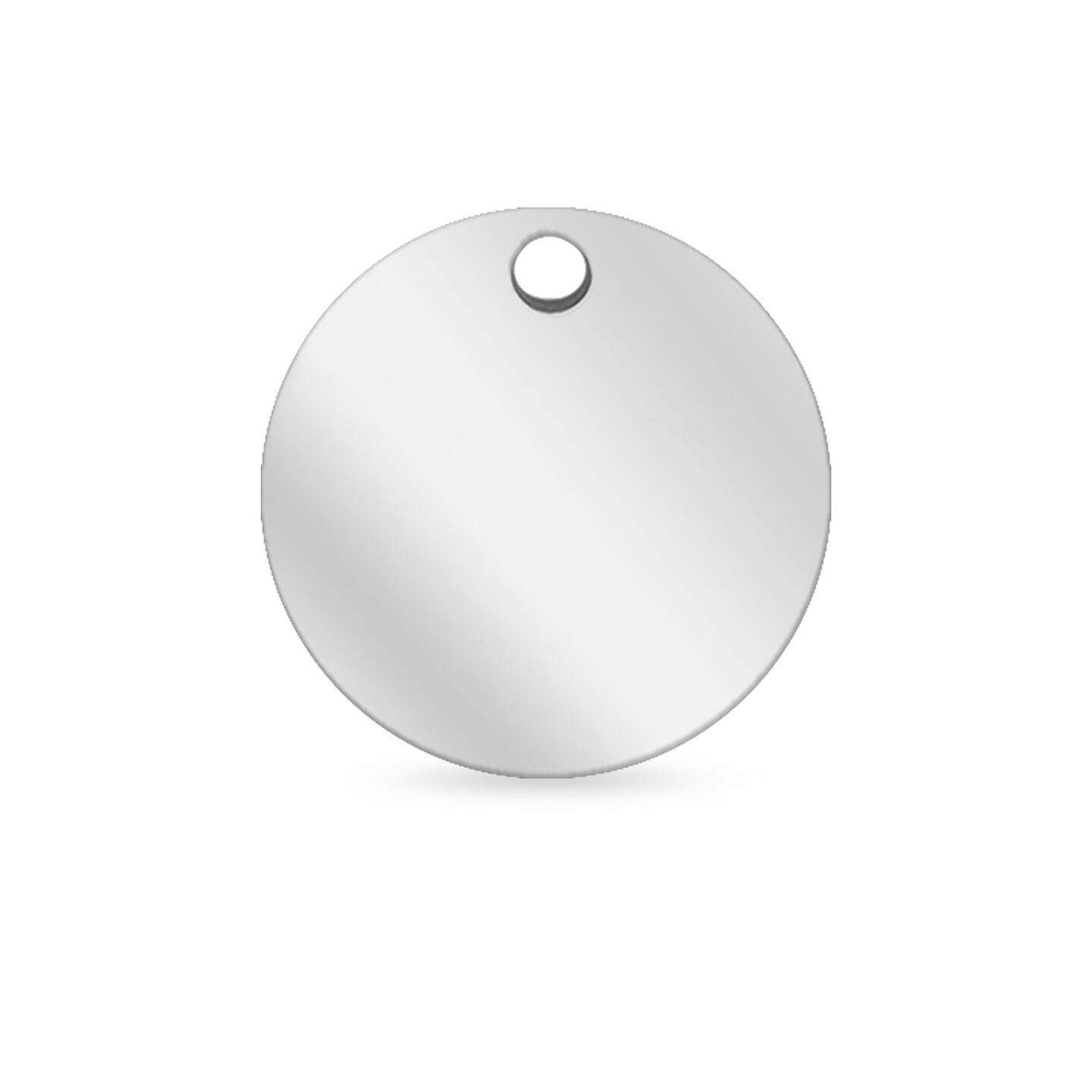 10 Pack - Thin Blank Stainless Steel Round Pendants