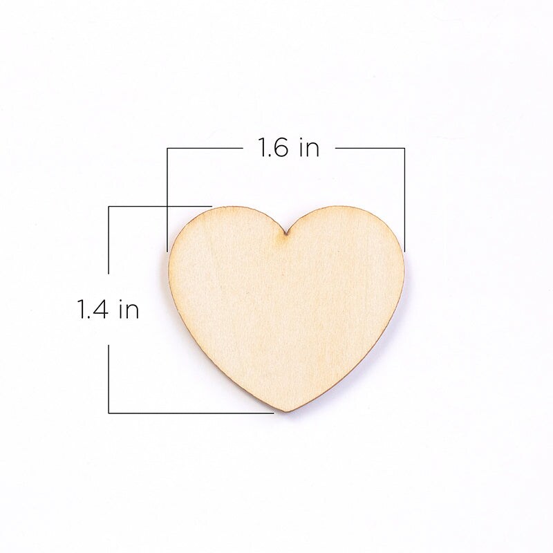 Wooden Hearts for Guest Book Alternative (Set of 75)