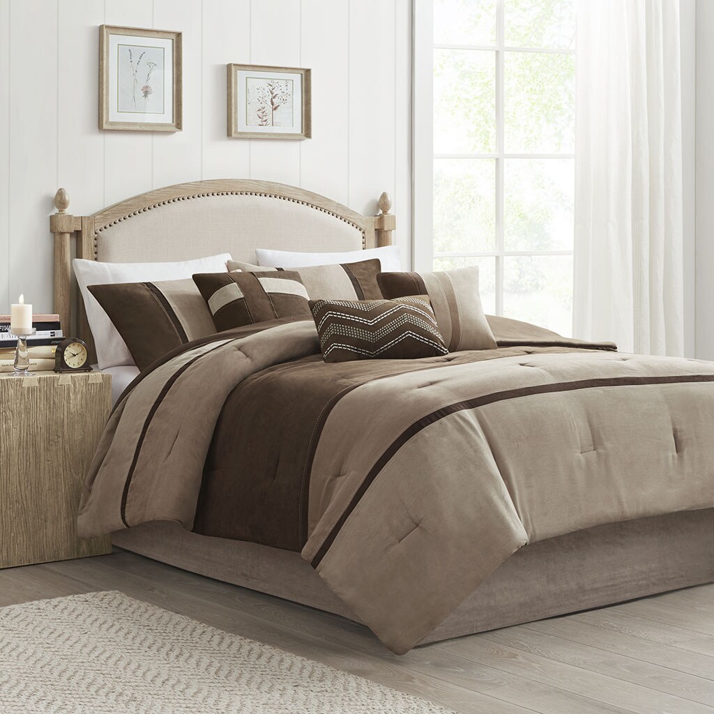 Gracie Mills   7 Piece Faux Suede Comforter Set - GRACE-3263