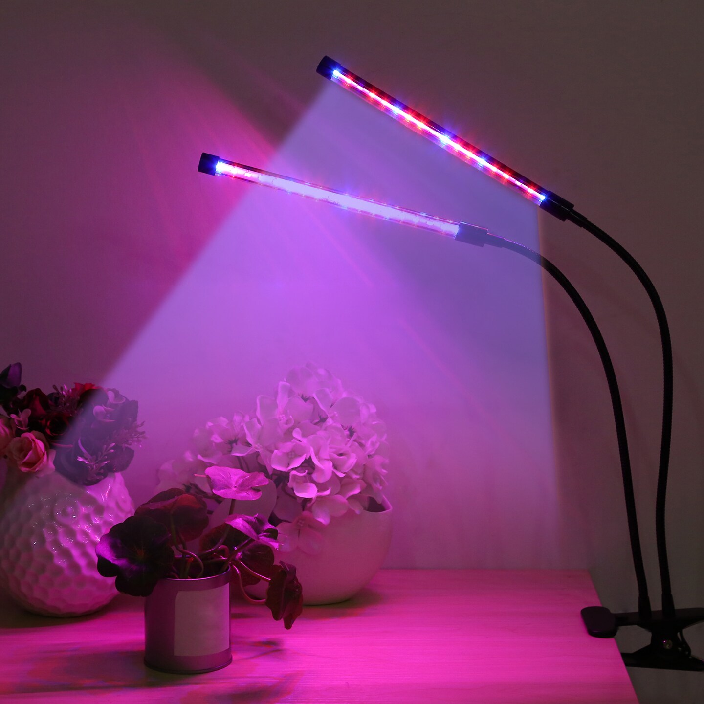 Global Phoenix LED Grow Light Dual Head 18W 36 Red Blue LEDs Plant Grow Lamp