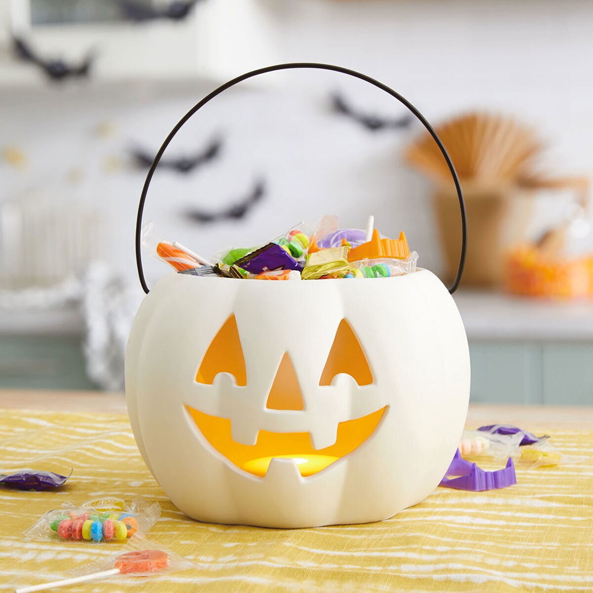 Halloween Decorating Cute Candy Container | Classic trick-or-treating bucket