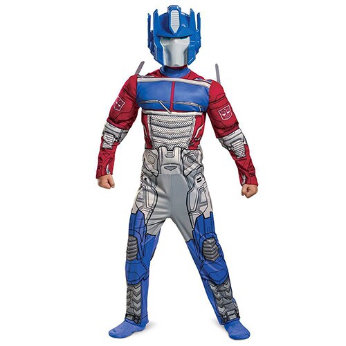 Optimus Prime Transformers Muscle Autobot Boys Fancy-Dress Costume ...